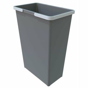 Elletipi Coș de plastic cu mânere 35 L, gri imagine