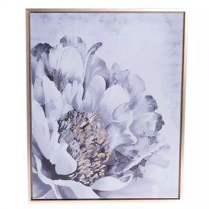 Tablou pe pânză în ramă Pivoňka - tipar auriu, 40x 2, 5 x 50 cm imagine
