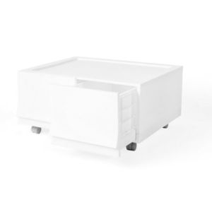 Cutie de depozitare modulară Wave twin Snow curoți 54, 6 x 43, 4 x 22 cm, alb, Larg - 2 sertare - rotițe imagine