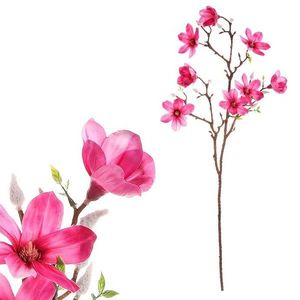 Floare artificială Magnolie roz închis, 30 x 10 x85 cm imagine