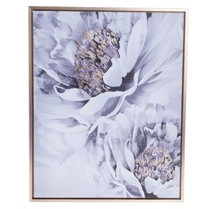 Tablou pe pânză în ramă Pivoňky - tipar auriu, 40x 2, 5 x 50 cm imagine