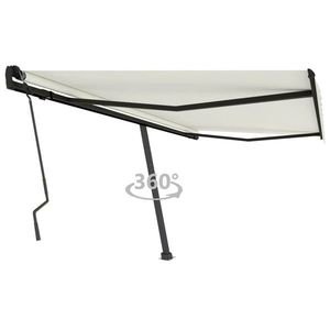 vidaXL Copertină retractabilă manual, antracit, 450 x 300 cm imagine