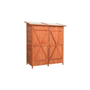 Magazie gradina pentru unelte, 136x75x160 cm, lemn masiv brad imagine