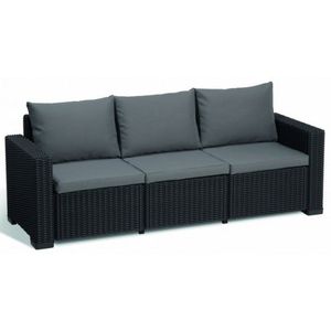 Canapea exterior cu 3 locuri California Keter, Grafit imagine