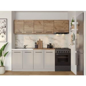 Set Mobila Bucatarie Linea 220 Casmir / Stejar C05 imagine
