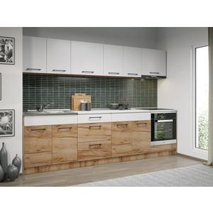 Set Mobila Bucatarie Gastro 280 Alb/Stejar - C42 imagine