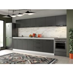 Set Mobila Bucatarie Mina Grafit 340 Gri Antracit C164 imagine