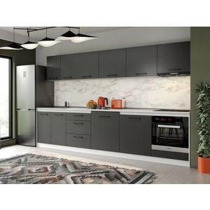 Set Mobila Bucatarie Mina Grafit 320 Gri Antracit C163 imagine