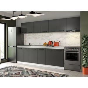 Set Mobila Bucatarie Mina Grafit 300 Gri Antracit C161 imagine