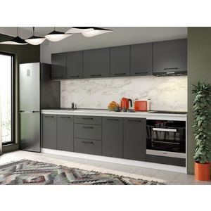 Set Mobila Bucatarie Mina Grafit 280 Gri Antracit C160 imagine