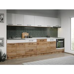Set Mobila Bucatarie Gastro 320 Alb/Stejar - C45 imagine
