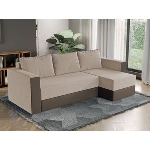 Coltar Extensibil Alfa Stofa Bej / Piele Maro imagine
