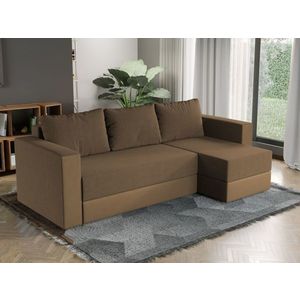Coltar Extensibil Alfa Stofa Maro / Piele Cappuccino imagine
