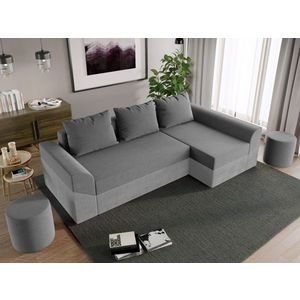 Coltar Extensibil Cali Catifea / Reiat Gri Deschis imagine