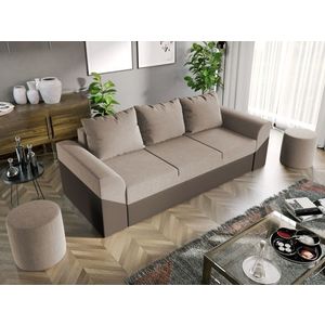Canapea Extensibila Cali Stofa Bej / Piele Maro imagine