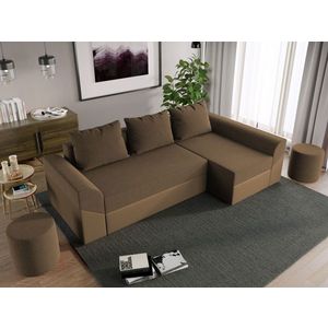 Coltar Extensibil Cali Stofa Maro / Piele Cappuccino imagine