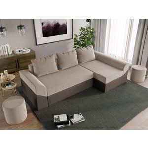 Coltar Extensibil Cali Stofa Bej / Piele Maro imagine