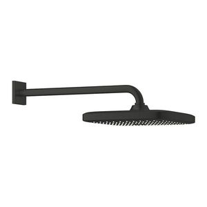 Palarie de dus Grohe Tempesta 250 Cube 1 jet cu brat de dus 38cm de perete matte black imagine