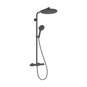 Coloana de dus Hansgrohe Raindance Alive S Puro 300 1jet EcoSmart cu baterie termostatata Ecostat negru periat imagine