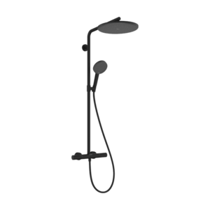 Coloana de dus Hansgrohe Raindance Alive S Puro 300 1jet EcoSmart cu baterie termostatata Ecostat negru mat imagine