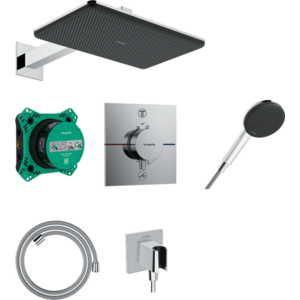 Sistem de dus incastrat Hansgrohe Raindance Alive Q Design 210x340 cu baterie termostatata crom imagine