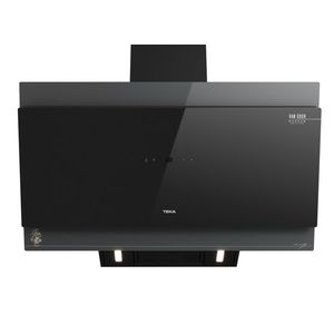 Hota Teka DVT-VG 98660 TOS BK 90 cm cu design vertical extractie perimetrala 3 trepte + Turbo Fresh AIR 698m3/h turbo cristal gri inchis & negru editie speciala Van Gogh imagine