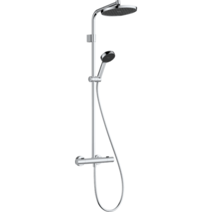 Coloana de dus Hansgrohe Activera S 240 1jet EcoSmart+ cu baterie termostatat Ecostat Fine Varia crom imagine