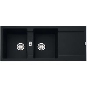 Chiuveta bucatarie Franke Maris MRG 621 cu doua cuve 1160x500mm fragranite Matte Black imagine