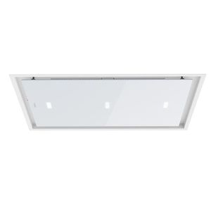 Hota insula integrata in tavan Teka DHT 97670 TOS WH 90 cm 800 m3/h Free Outlet 4 trepte + 2 Intensiv extractie perimetrala telecomanda Fresh Air Alb imagine