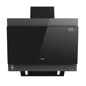 Hota Teka DVT-VG 68660 TOS BK 60cm design vertical extractie perimetrala 3 trepte + Turbo Fresh AIR 698m3/h Turbo cristal gri inchis & negru editie speciala Van Gogh imagine