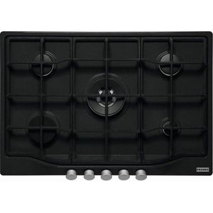 Plita gaz incorporabila Franke Country FCH 755 4G TC ON C cu 5 arzatoare arzator tripla coroana gratare fonta Nero imagine
