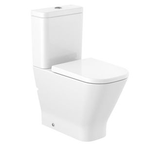 Set vas WC pe pardoseala Roca The Gap Rimless Back-to-wall cu rezervor alimentare laterala si capac inchidere lenta imagine