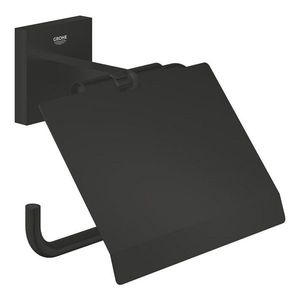 Suport hartie igienica Grohe Start Cube cu aparatoare matte black imagine
