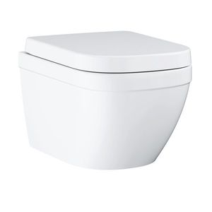 Set vas wc suspendat Grohe Euro Ceramic Triple Vortex cu capac cu inchidere lenta alb imagine