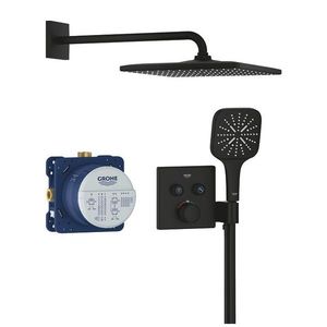 Sistem de dus incastrat Grohe Grohtherm SmartControl Rainshower Mono 310 Cube phantom black imagine