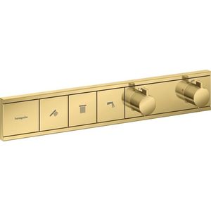Baterie cada - dus termostatata Hansgrohe RainSelect cu 3 functii montaj incastrat necesita corp ingropat gold optic lustruit imagine