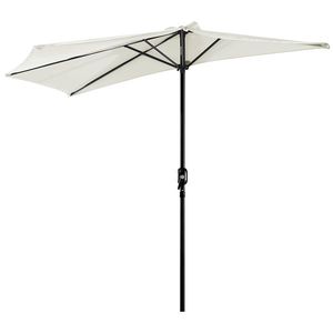 Outsunny Umbrelă Semicirculară Impermeabilă Protecție UV Alba 269x138x236cm | Aosom Romania imagine