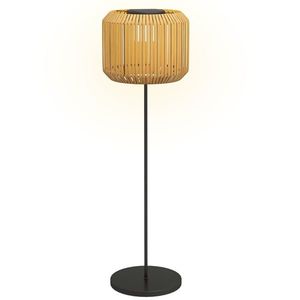 Outsunny Lampă Solară de Grădină cu Iluminare LED și Aprindere Automată, Ø34x130 cm, Galben | Aosom Romania imagine