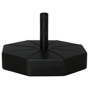 Outsunny Bază pentru Umbrelă din Plastic cu Stâlpi de Ø38/48 mm, Ø60x36 cm, Negru | Aosom Romania imagine