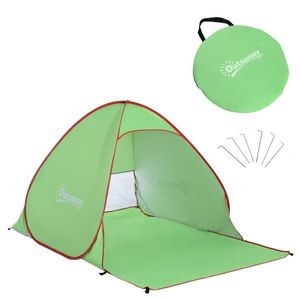 Outsunny Cort pentru Plajă cu Protecție UV 30+, Fereastră și Geantă de Transport, 200x150x119 cm, Verde | Aosom Romania imagine