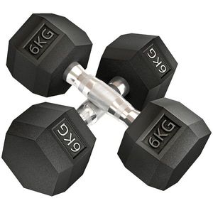 HOMCOM Haltere Antiderapant 6kg Negru | Aosom Romania imagine