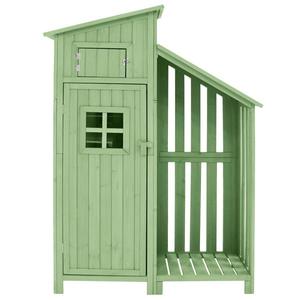 Dulap de grădină cu 2 rafturi, magazie de unelte cu spațiu mare de depozitare, 124 × 46 × 174 cm, Verde imagine