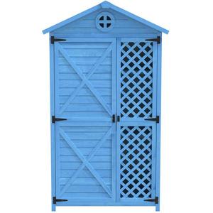 Depozit de mobilier de grădină din lemn pentru exterior, magazie de unelte rezistentă la intemperii, cu mult spațiu de depozitare și construcție din lemn stabilă, 90x56, 5x175, 3 cm, Albastru imagine