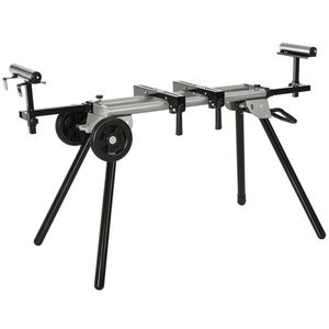 DURHAND Masă Suport pentru Ferăstraie Circulare, Bancă Extensibilă Reglabilă și Pliabilă, 123.5-245x73x96 cm, Negru | Aosom Romania imagine