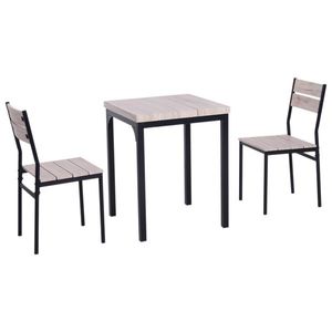HOMCOM Set masă și scaune stil loft, ideal pentru spații mici | Aosom Romania imagine