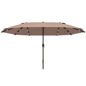 Outsunny Parasolar Oval Khaki 440 x 260 cm | Aosom Romania imagine