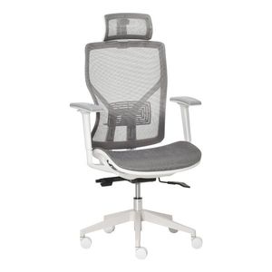 Vinsetto Scaun Ergonomic de Birou cu Tetieră, Reglabil, Gri, 67x65x120-128cm, Design Modern | Aosom Romania imagine