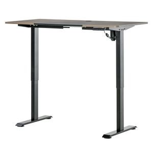 Vinsetto Birou Electric Reglabil pe 4 Înălțimi, Cadrul Negru cu Blat Teak, 140x70 cm, pentru Birou Acasă | Aosom Romania imagine