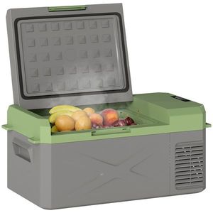 Outsunny Cutie frigorifică electrică portabilă 16, 3L, frigider de mașină portabil congelator și frigider 12/24V gri | Aosom Romania imagine