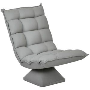 HOMCOM Fotoliu de sol paresos fotoliu relax fotoliu lounge design capitonat înclinare spătar reglabil pivotant 360° | Aosom Romania imagine